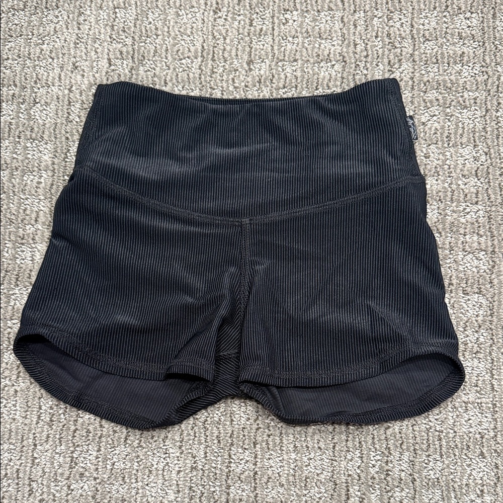 Kids ribbed Ruth black shorties